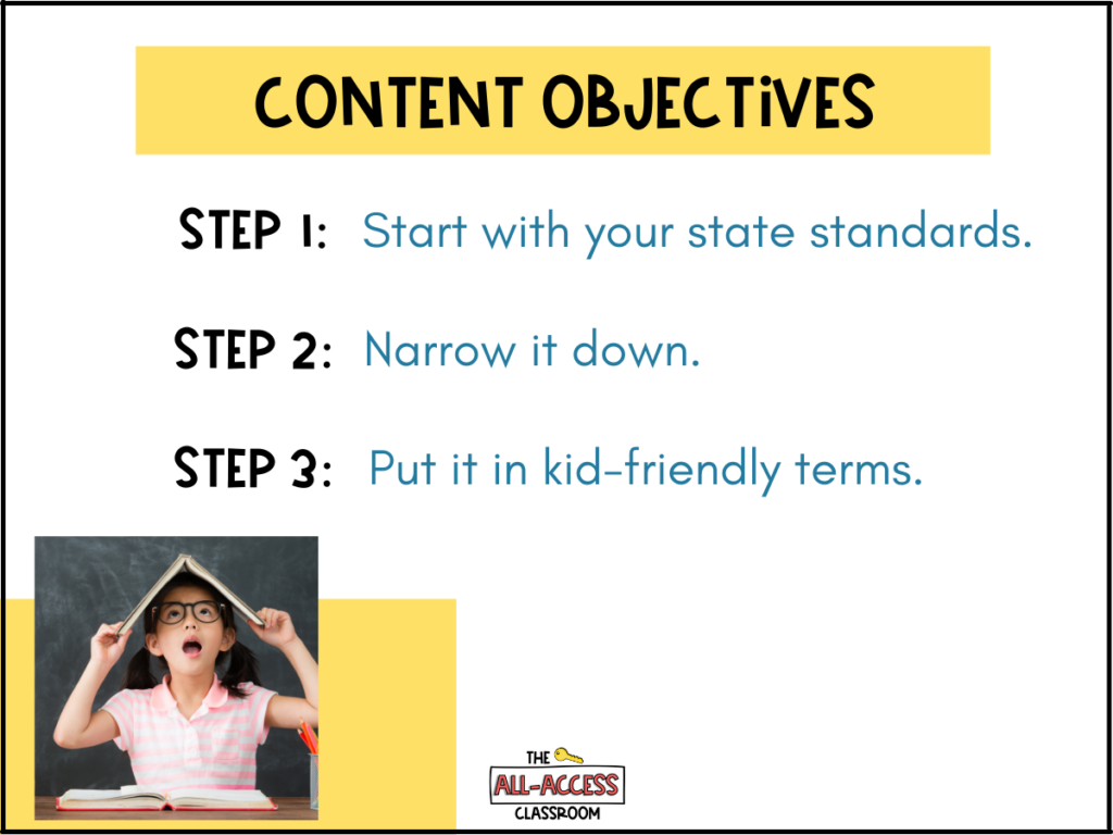 content objectives