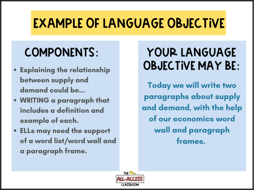 examples of language objectives