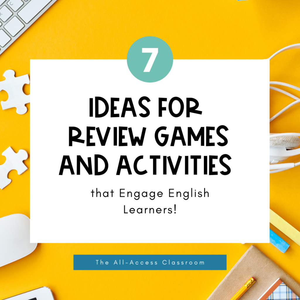 ideas for review games and activities