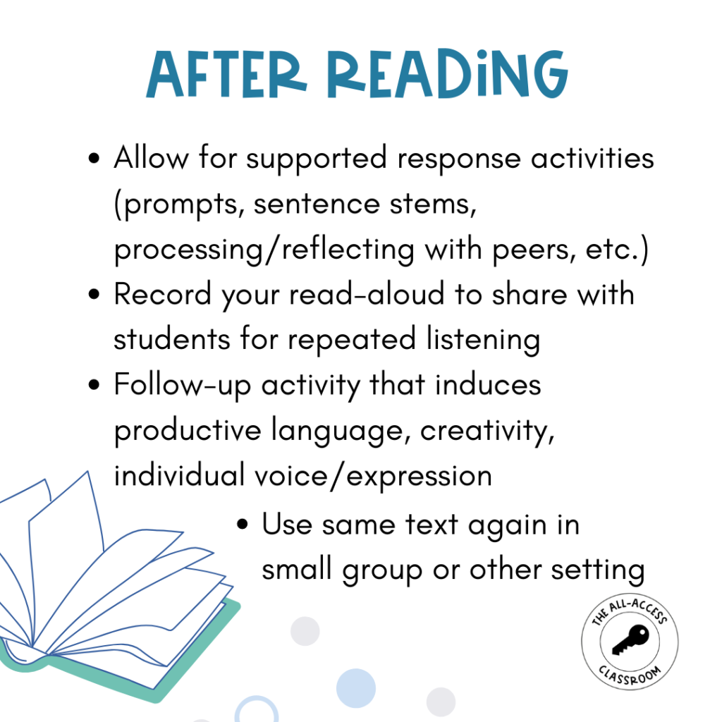 student engagement activity after reading